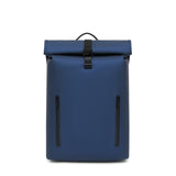 Blue backpack with black straps