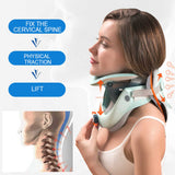 Woman wearing a neck brace