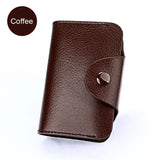 Coffee leather purse for women