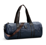 Faux Leather Gym-Travel Duffel Handbag 