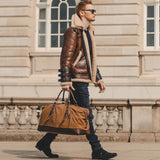 Vintage Military Travel Luggage Duffel 
 