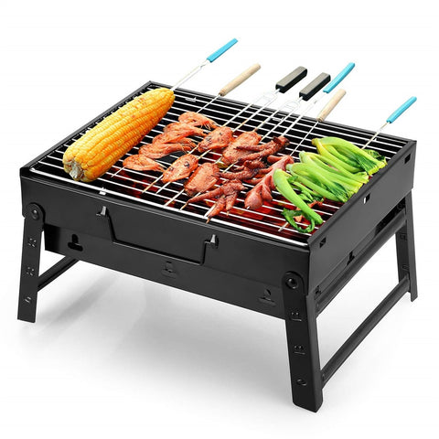  Outdoor Foldable Stainless Steel Charcoal BBQ Grill