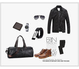 Faux Leather Gym-Travel Duffel Handbag 