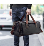 Shub Faux Leather Gym-Travel Duffel Handbag