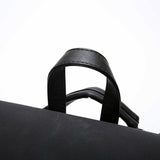 Black faux leather mini tote backpack
