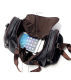 Shub Faux Leather Gym-Travel Duffel Handbag