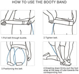  Leg Glute Stretch Bands with Waist + Toe Strap