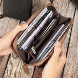 Otto Unisex Tall Leather Travel Wallet 