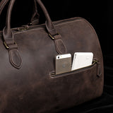 Edler Retro Cowhide Shoulder Duffel Travel Bag