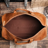 Edler Retro Cowhide Shoulder Duffel Travel Bag