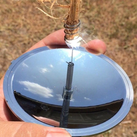 Windproof solar campfire starter for emergency outdoor
