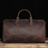 Edler Retro Cowhide Shoulder Duffel Travel Bag