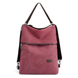 Red Vintage Canvas Travel Backpack