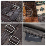 Leather Patchwork Travel Day Laptop Backpack