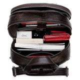 Leather Patchwork Travel Day Laptop Backpack