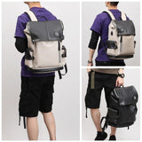Anti-theft Waterproof Faux Leather Travel Backpack