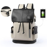 Anti-theft Waterproof Faux Leather Travel Backpack