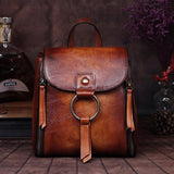 Retro Cow Hide Leather Pack for Women 