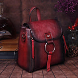 Retro Cow Hide Leather Pack for Women 