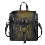 Retro Cow Hide Leather Pack for Women 