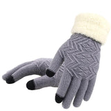Knitted Women's Thermal Touch Screen Winter Gloves